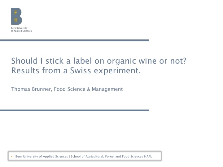 should i stick a label on organic wine