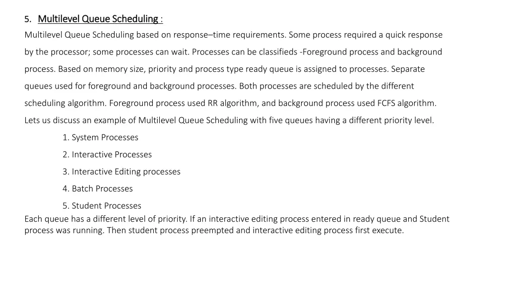 5 5 multilevel queue scheduling multilevel queue