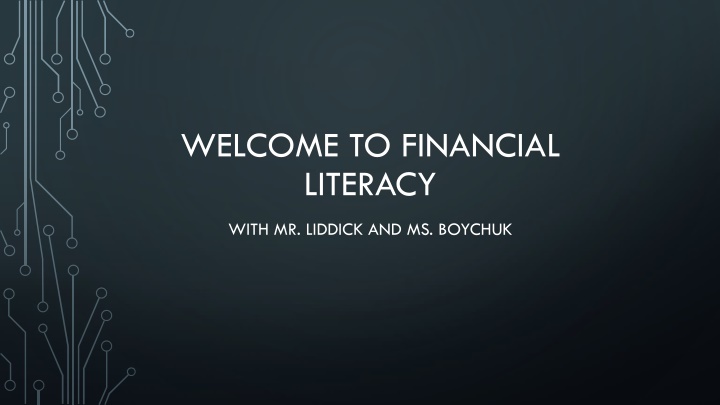 welcome to financial literacy