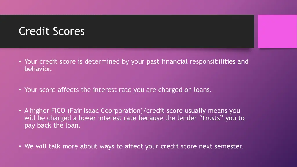 credit scores