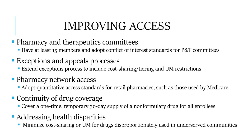 improving access