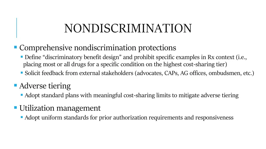 nondiscrimination