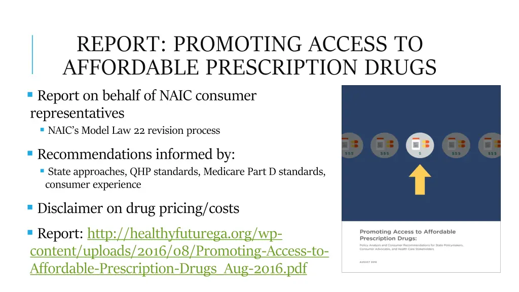 report promoting access to affordable