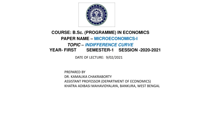 course b sc programme in economics