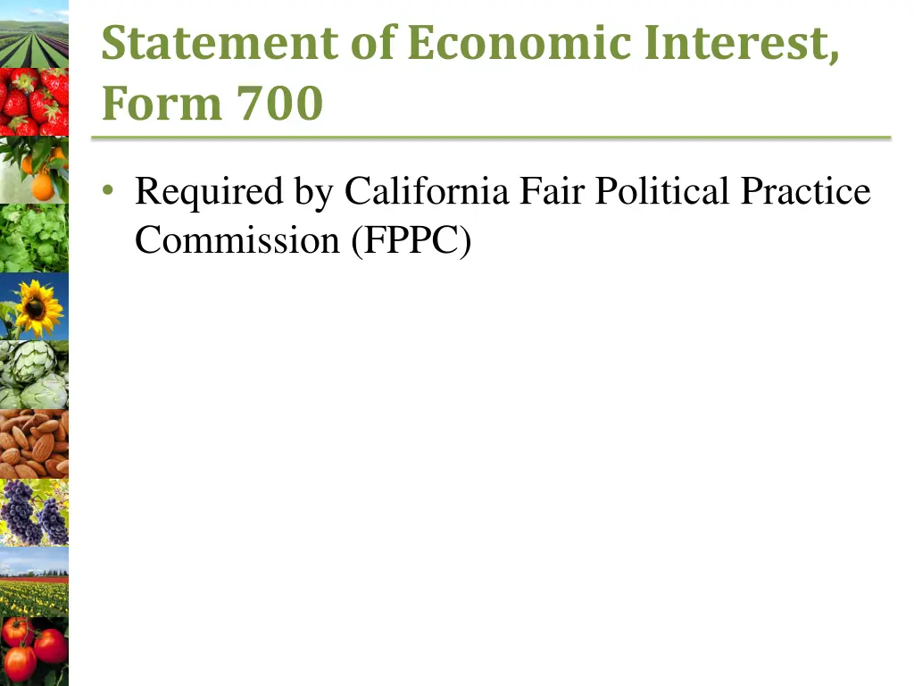 statement of economic interest form 700
