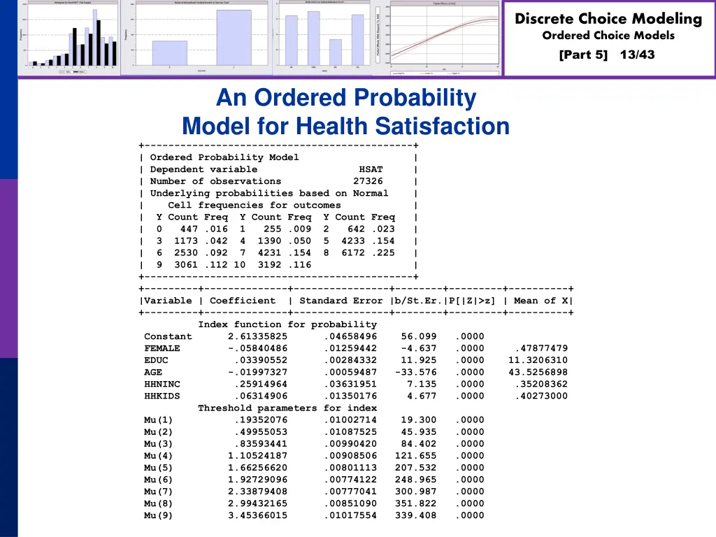 discrete choice modeling ordered choice models 12