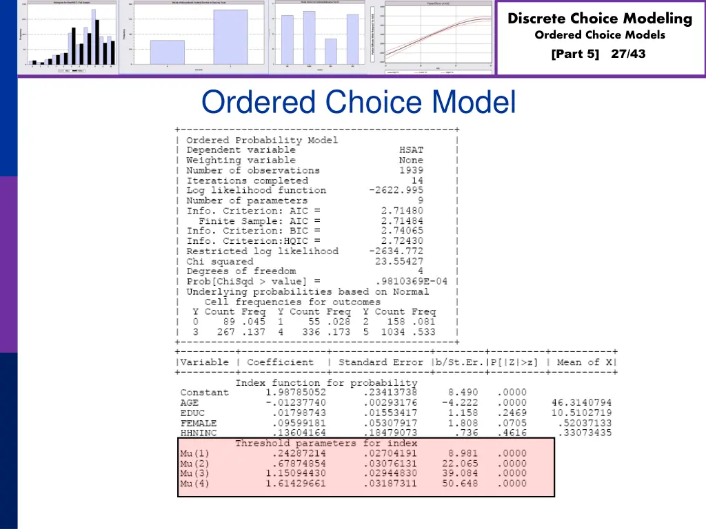 discrete choice modeling ordered choice models 26