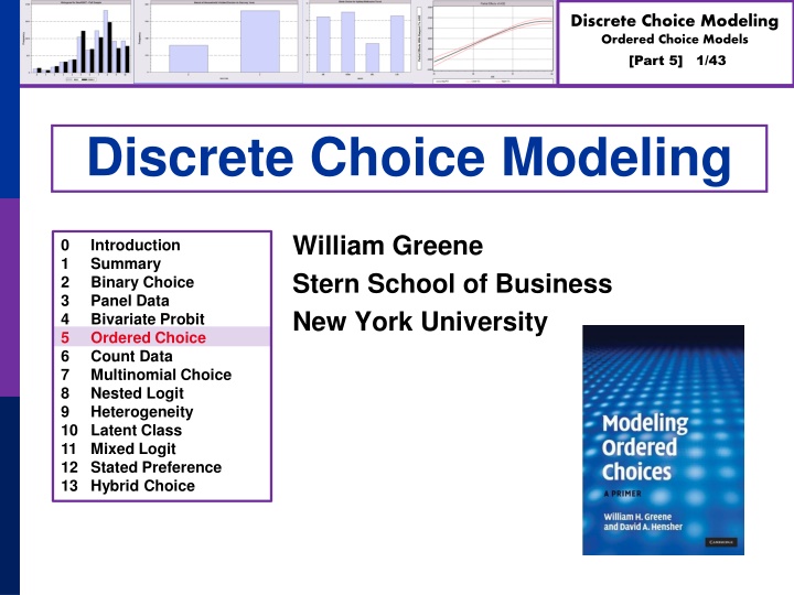 discrete choice modeling ordered choice models