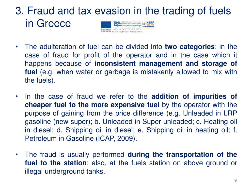 3 fraud and tax evasion in the trading of fuels