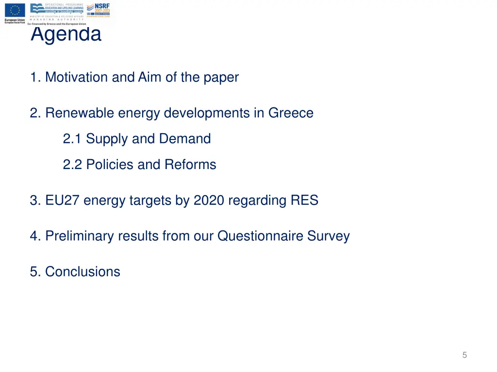 agenda