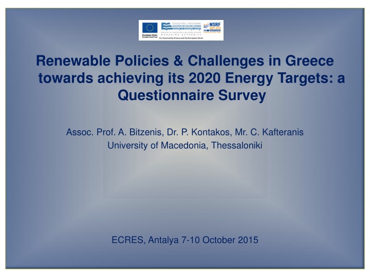 renewable policies challenges in greece towards