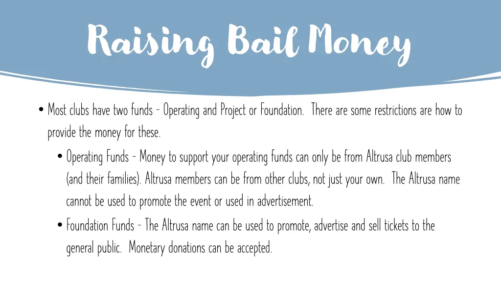 raising bail money 1