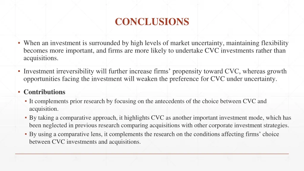 conclusions