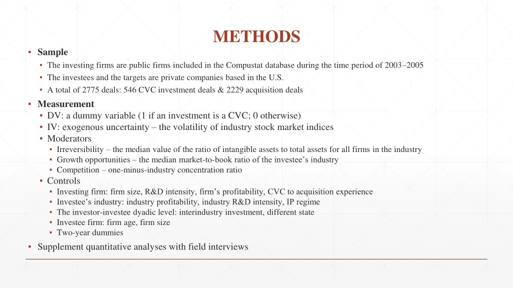 methods