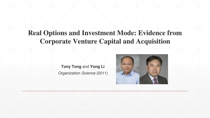 real options and investment mode evidence from