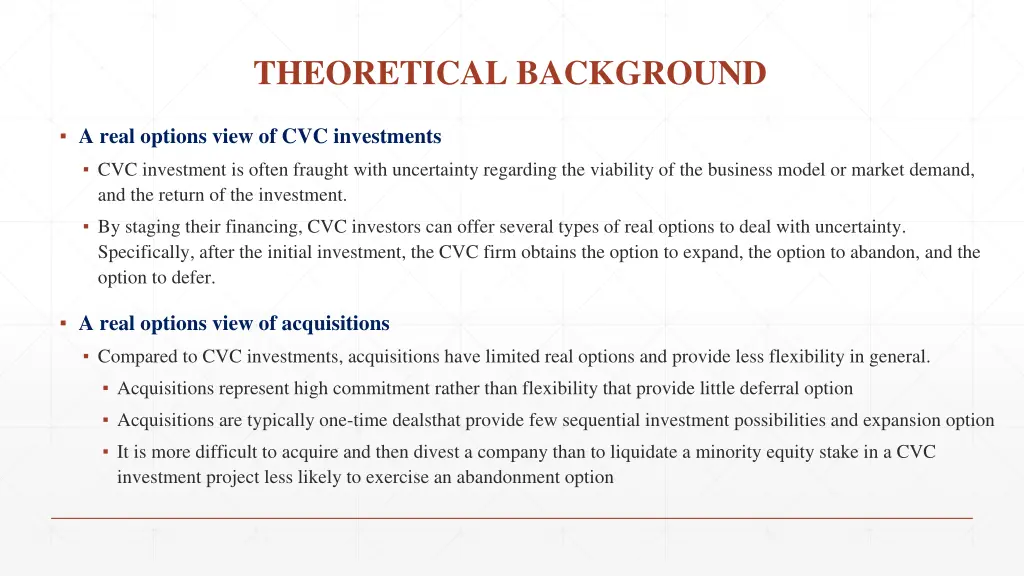 theoretical background