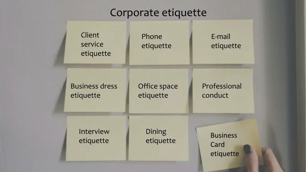 corporate etiquette