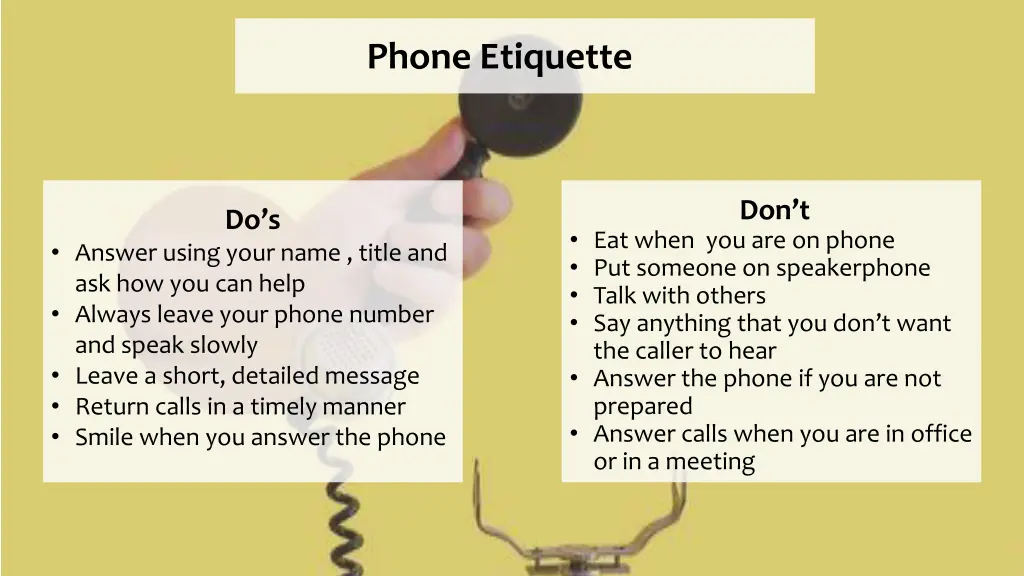 phone etiquette