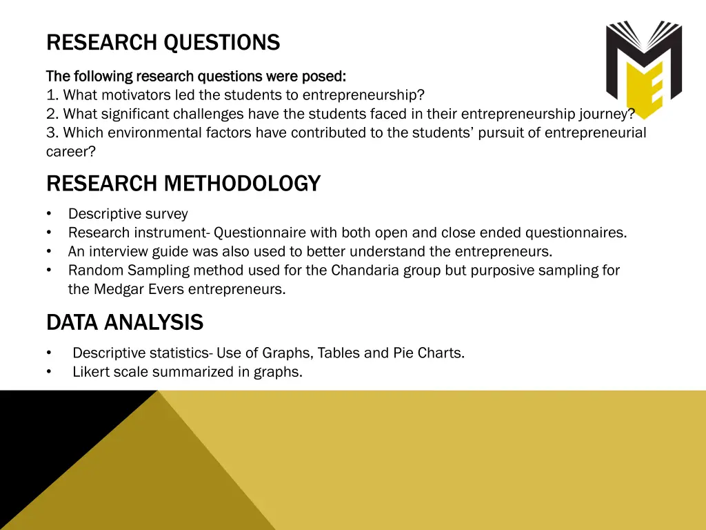 research questions
