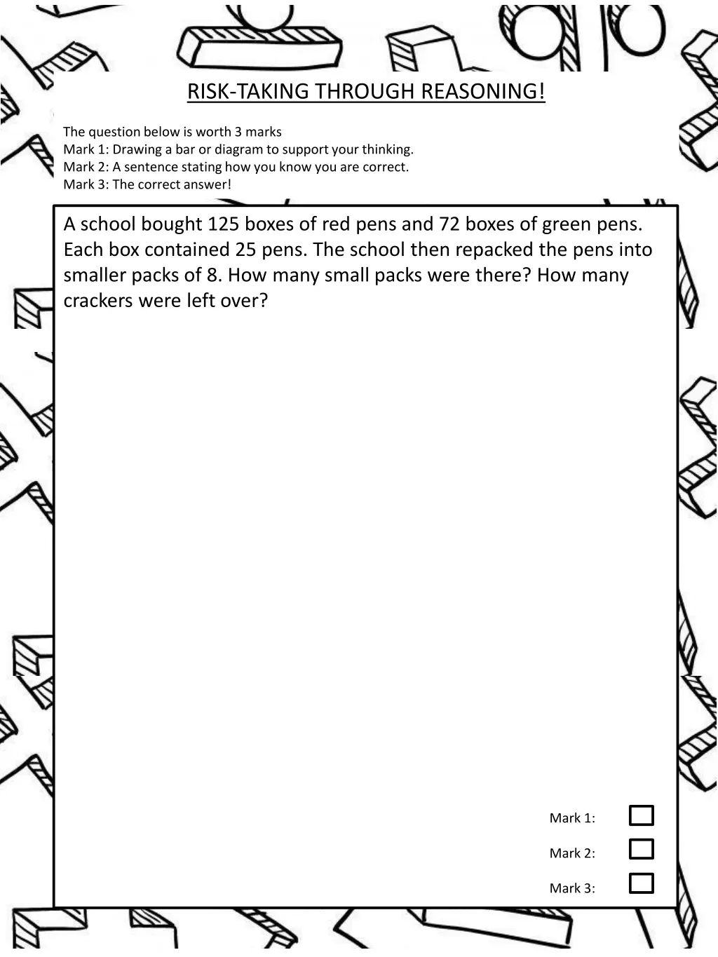 risk taking through reasoning