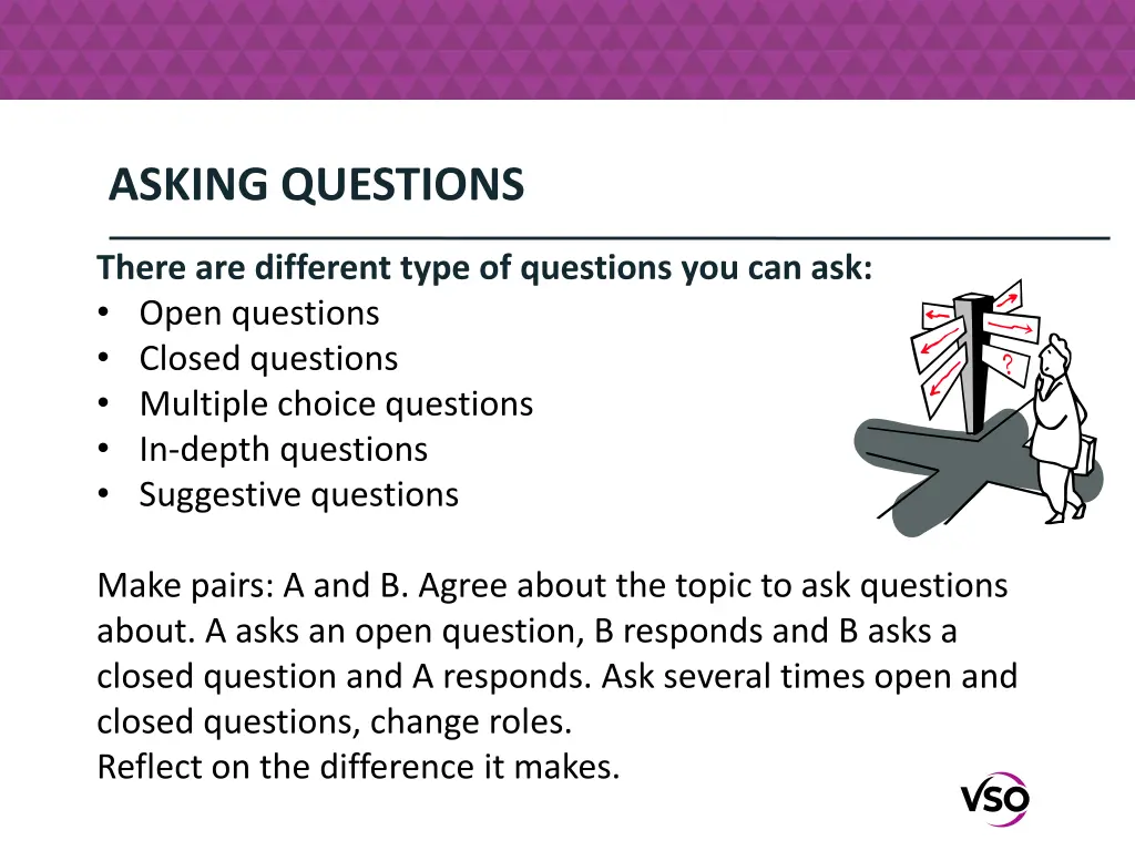 asking questions