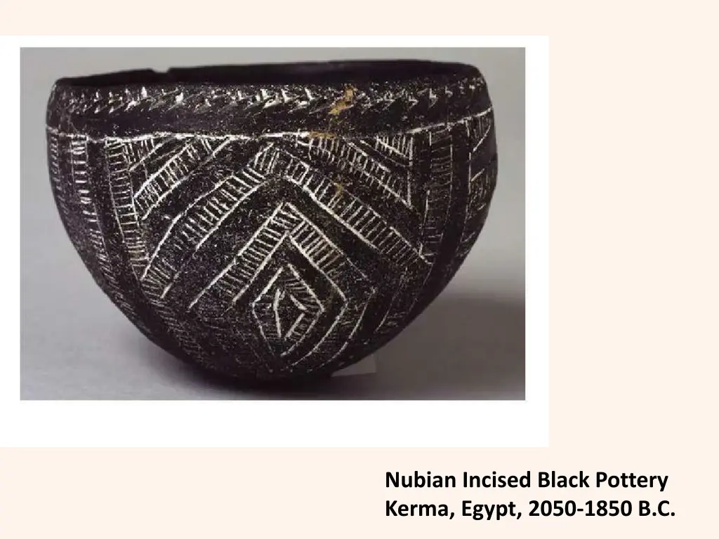 nubian incised black pottery kerma egypt 2050