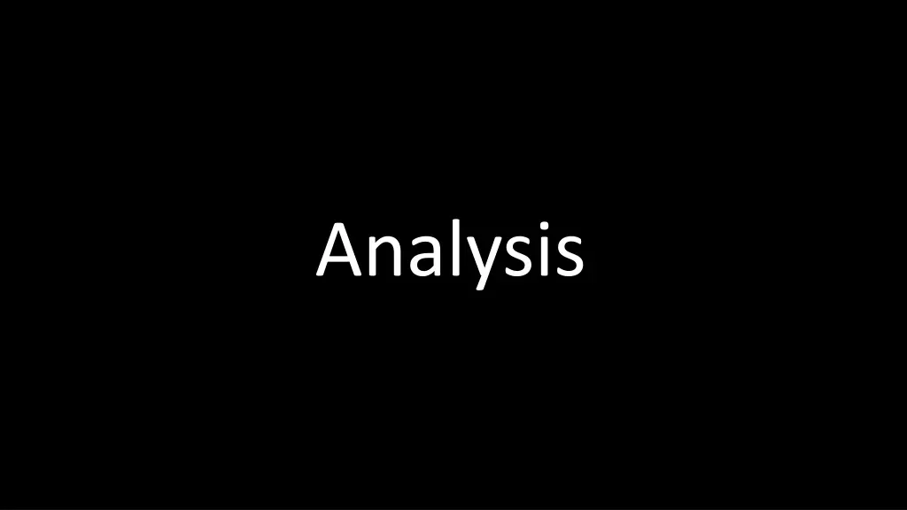 analysis
