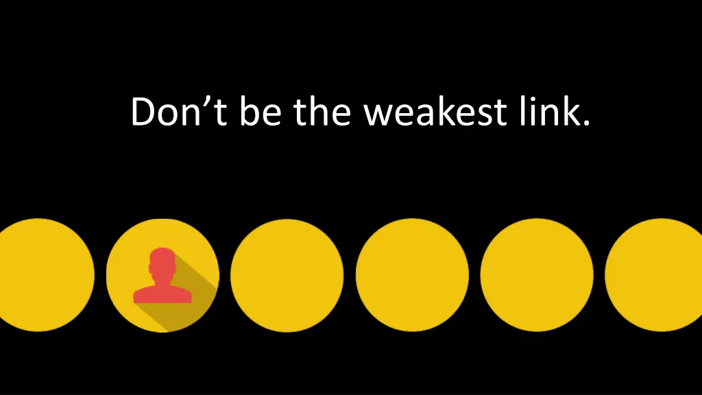 don t be the weakest link
