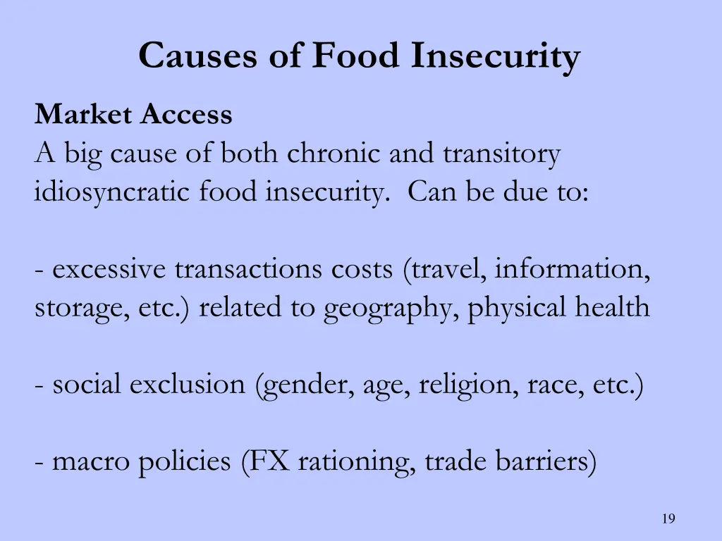 causes of food insecurity 2