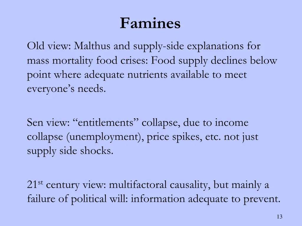 famines