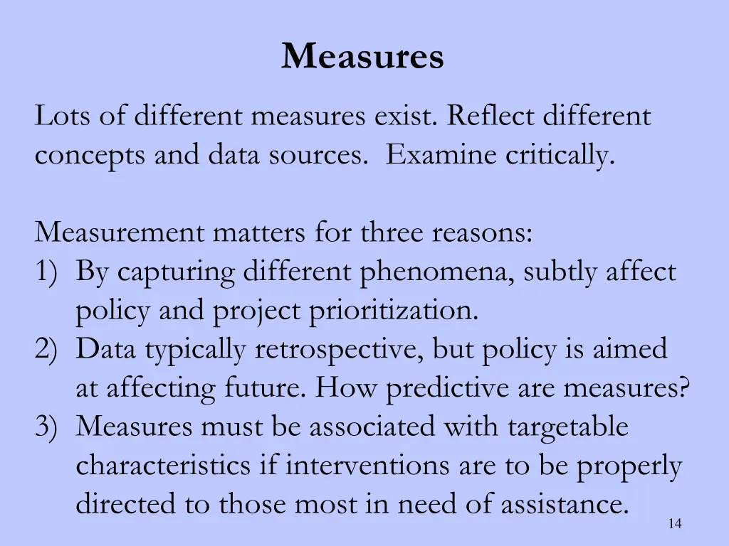 measures