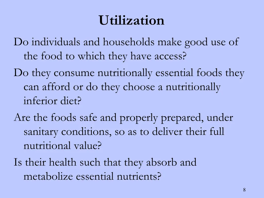 utilization
