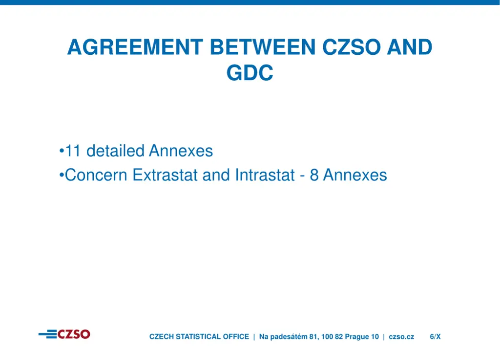 agreement between czso and gdc