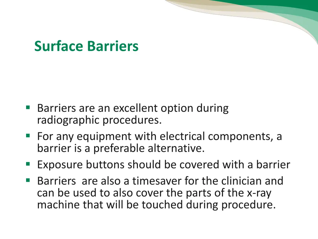 surface barriers