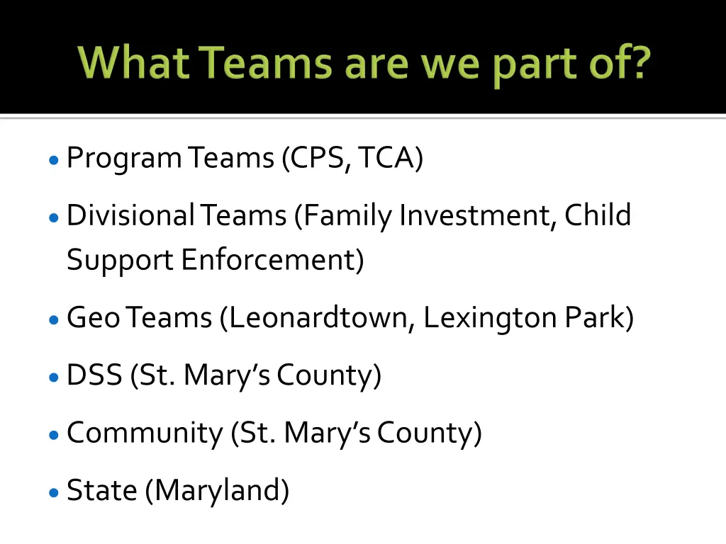 program teams cps tca