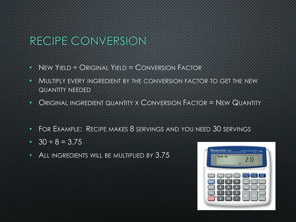 recipe conversion
