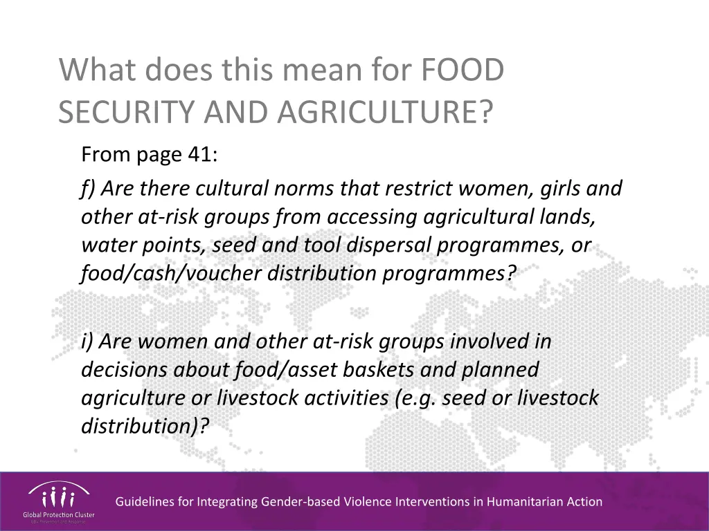 what does this mean for food security