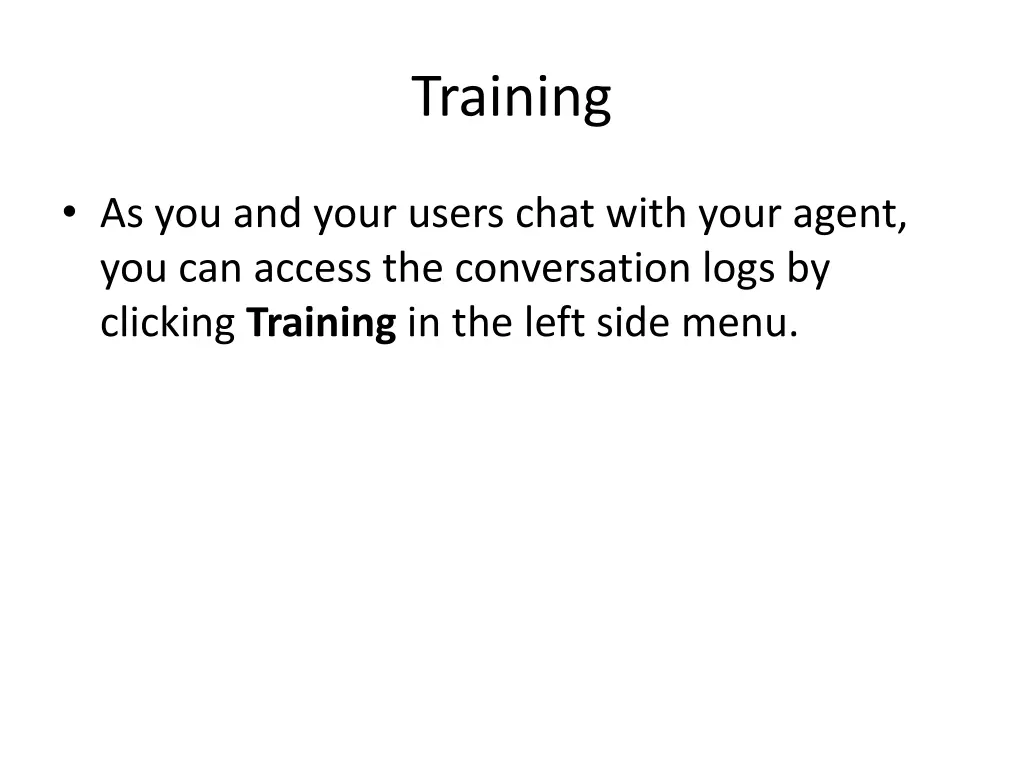 training