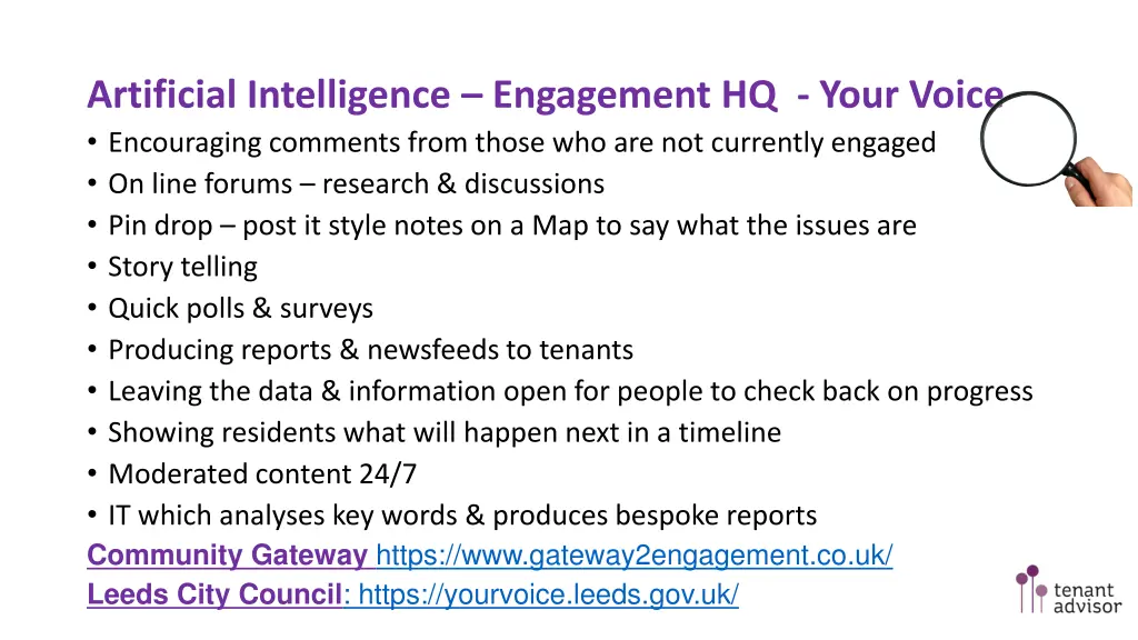 artificial intelligence engagement hq your voice