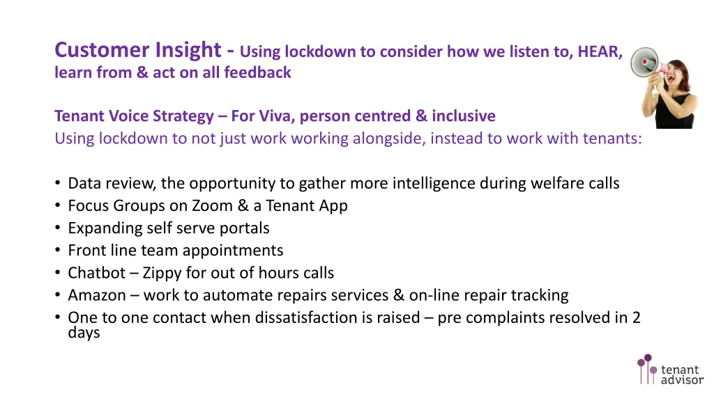 customer insight using lockdown to consider