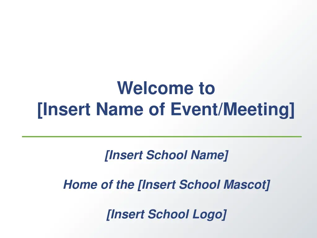 welcome to