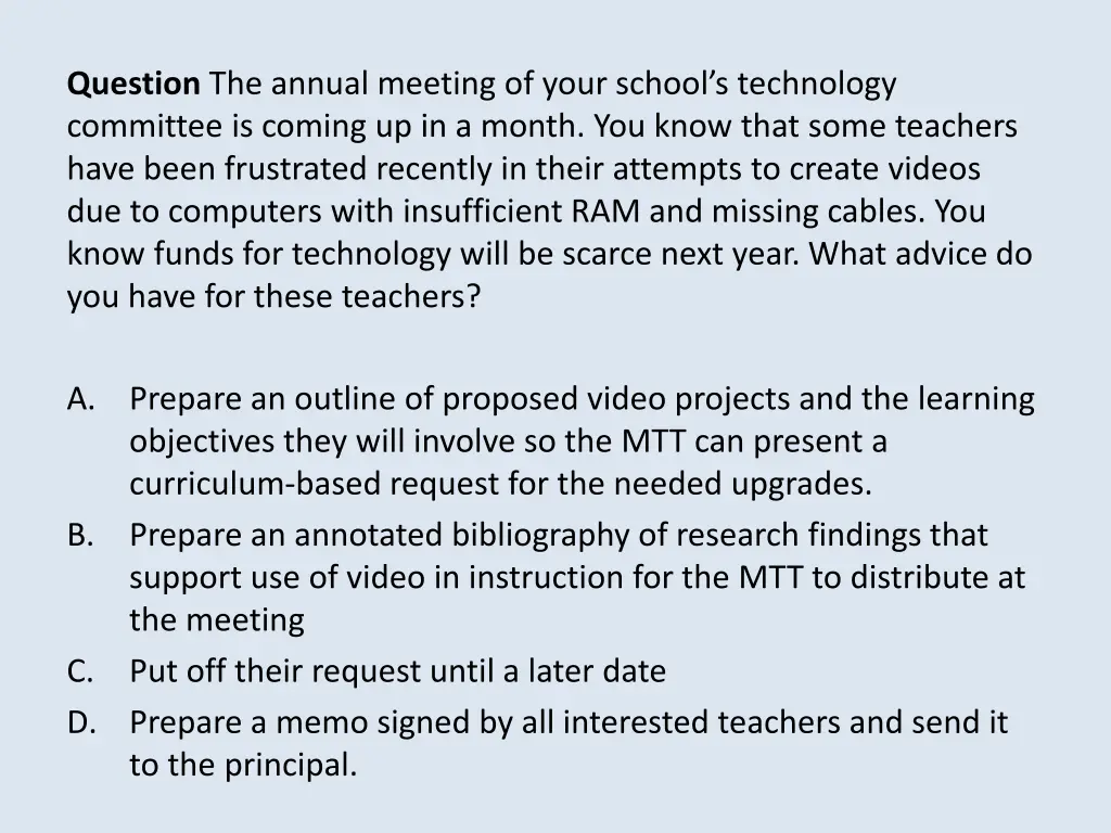 question the annual meeting of your school