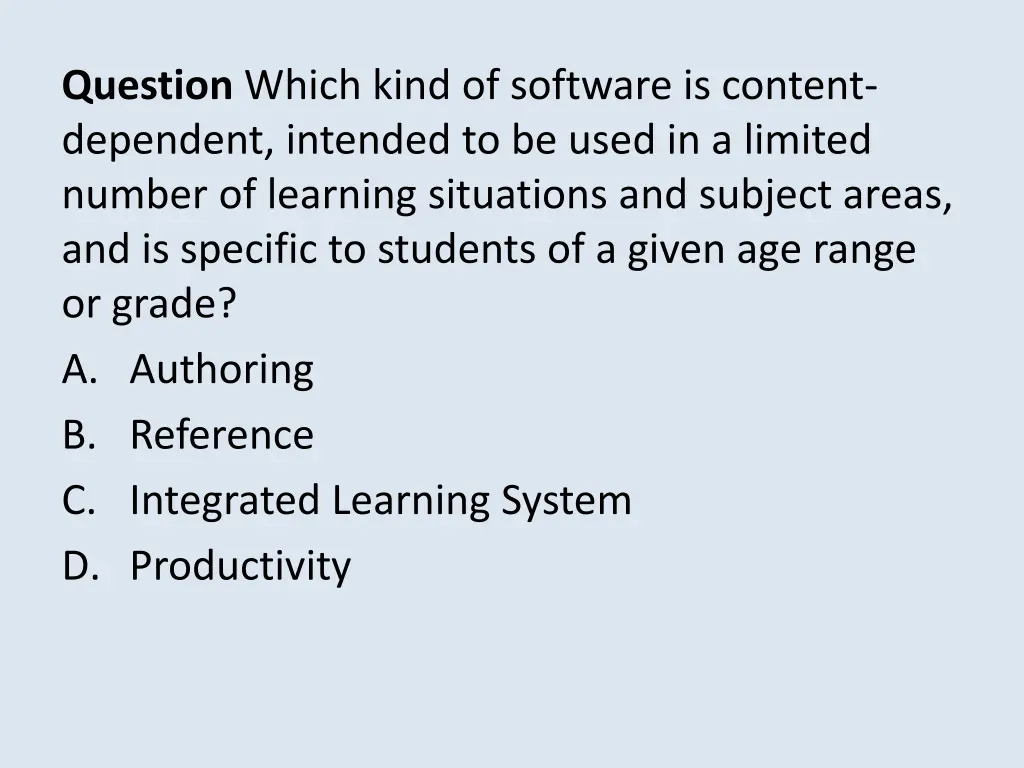 question which kind of software is content