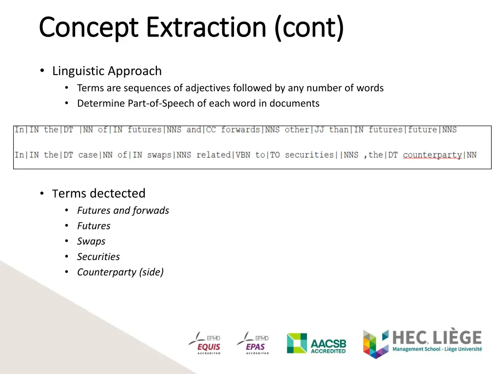 concept extraction concept extraction cont