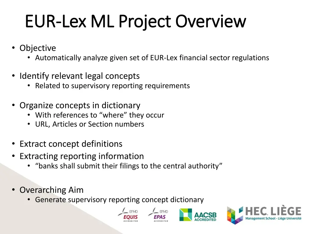 eur eur lex ml project overview lex ml project