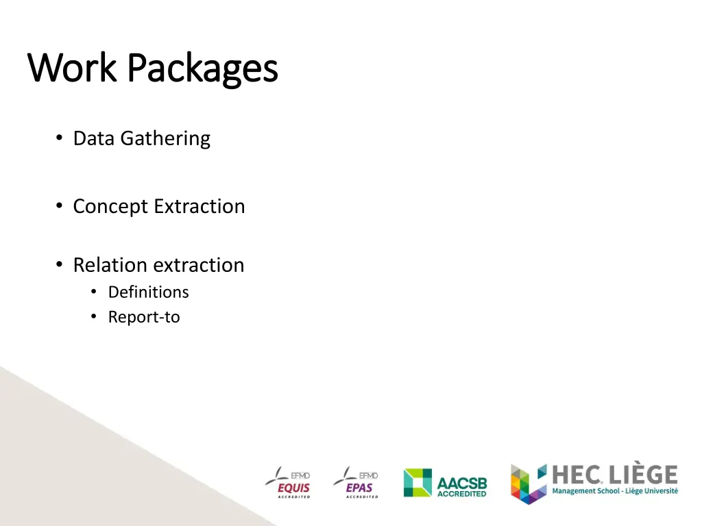work packages work packages