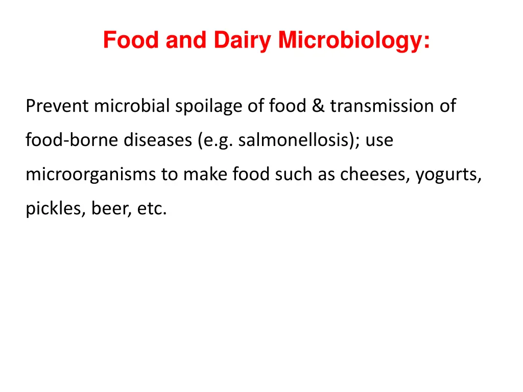 food and dairy microbiology
