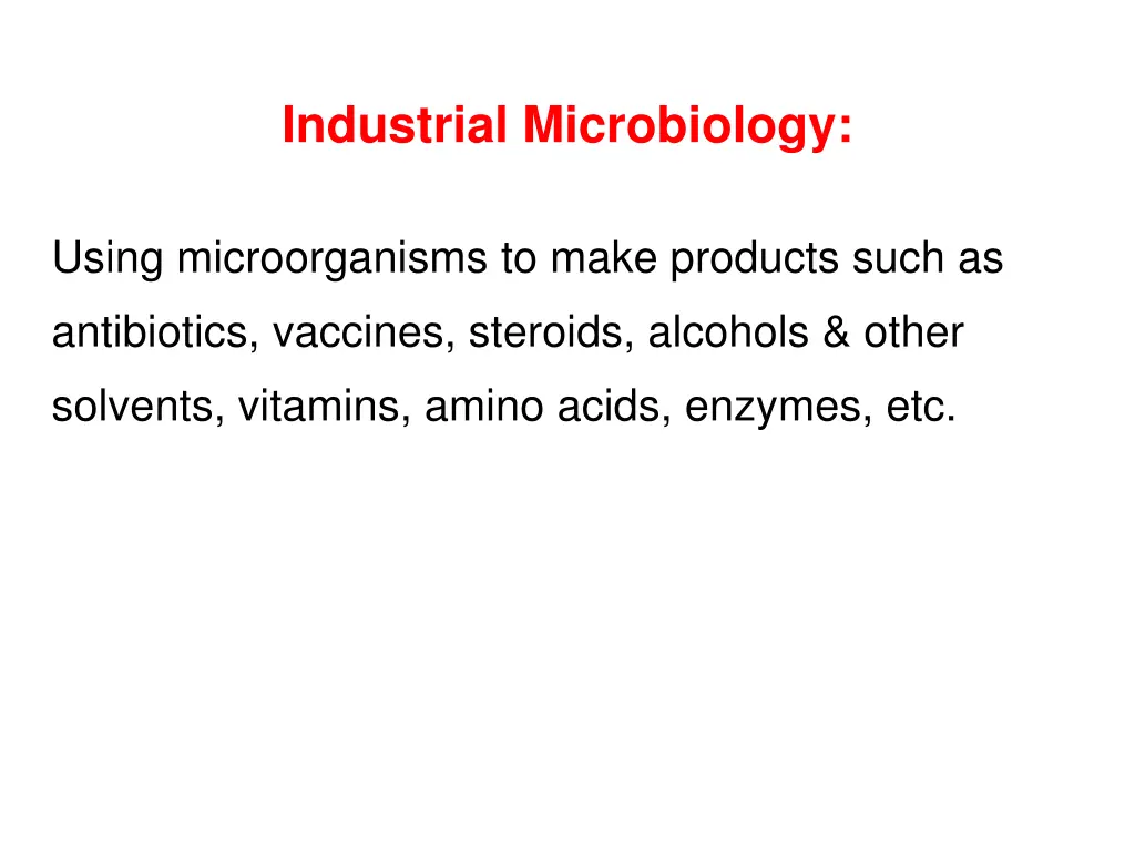 industrial microbiology