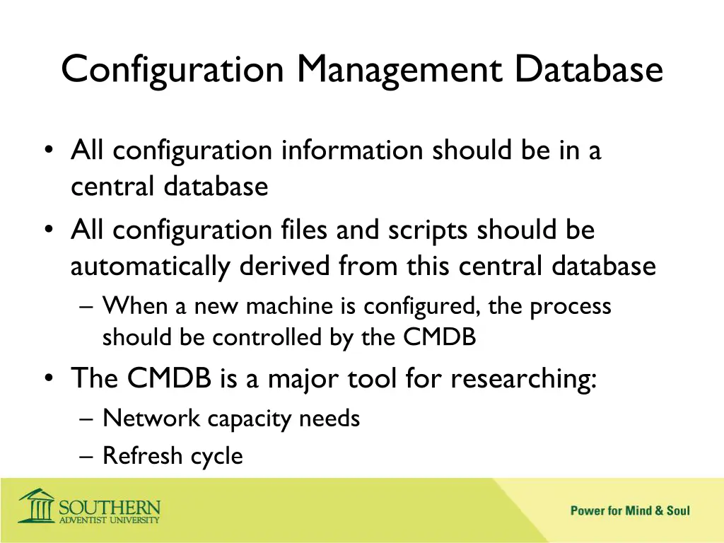 configuration management database