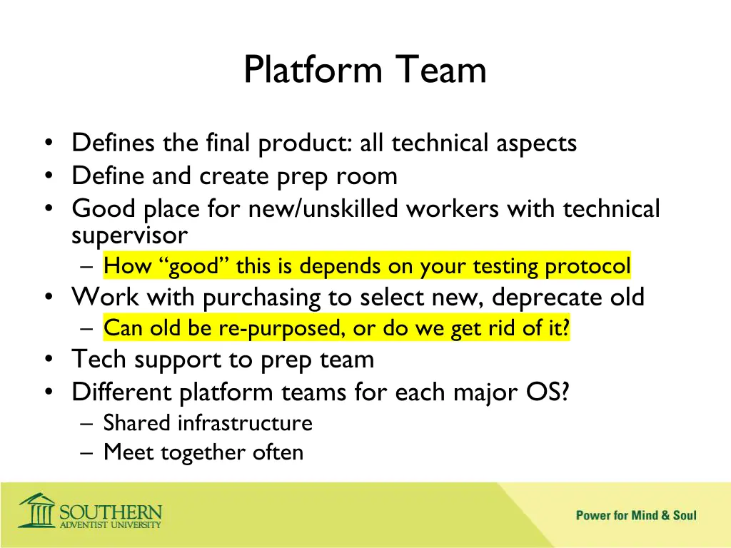 platform team
